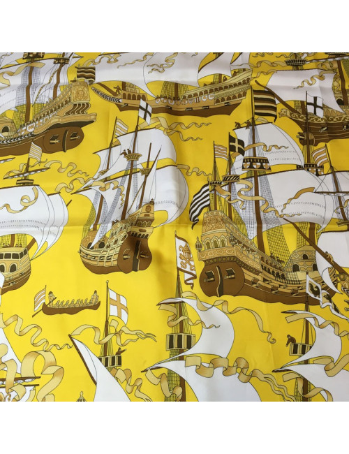 Hermès "Armada" in yellow silk