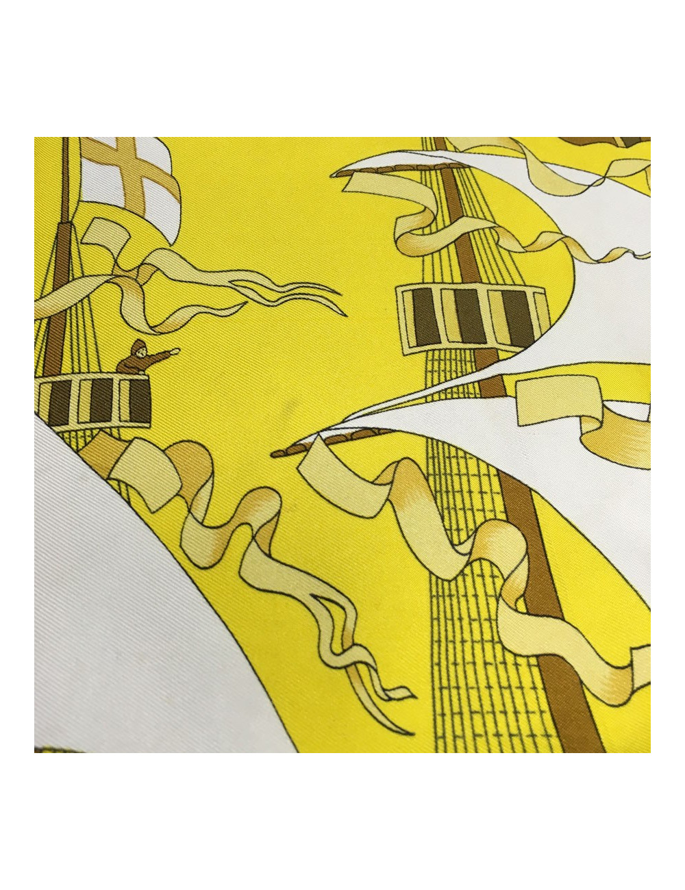 Hermès "Armada" in yellow silk