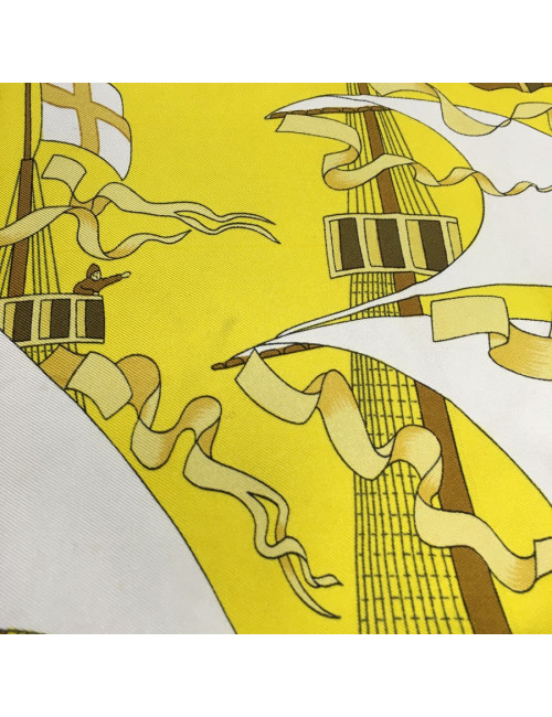 Hermès "Armada" in yellow silk