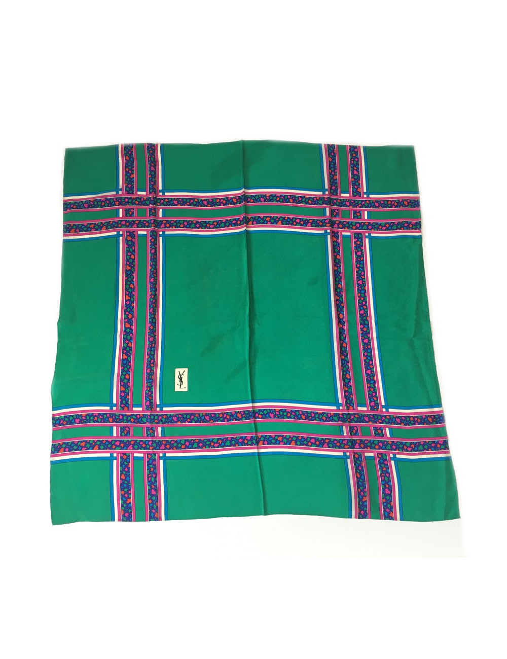 Foulard YVES SAINT LAURENT en soie verte