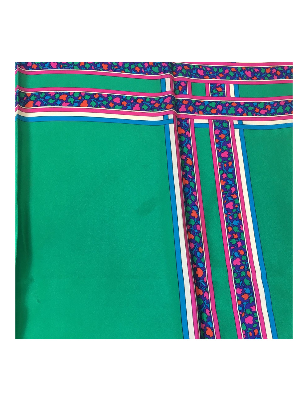 Green silk YVES SAINT LAURENT scarf