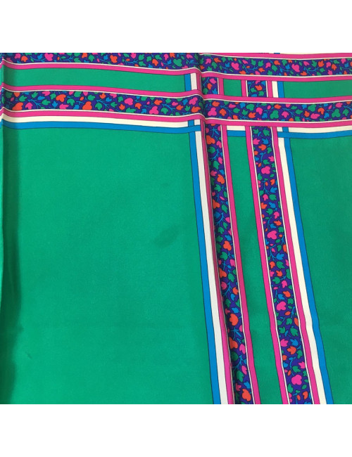 Green silk YVES SAINT LAURENT scarf