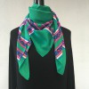 Green silk YVES SAINT LAURENT scarf