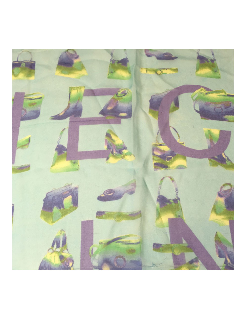 Carré CELINE en soie bleue