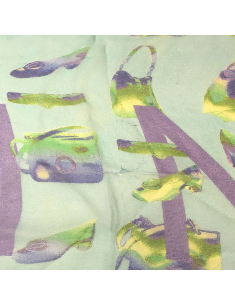 Carré CELINE en soie bleue