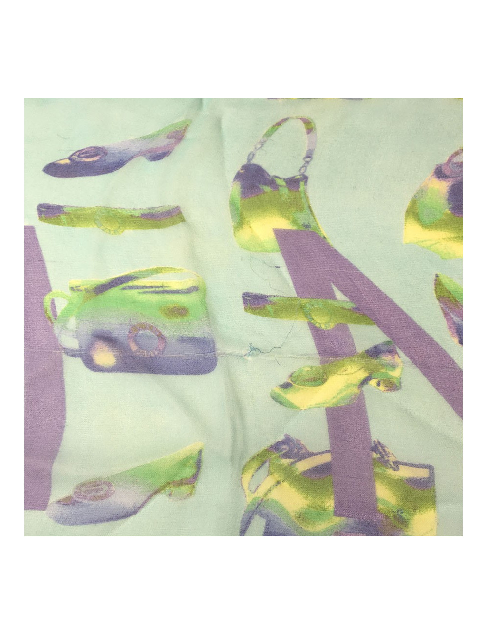 CELINE square in blue silk