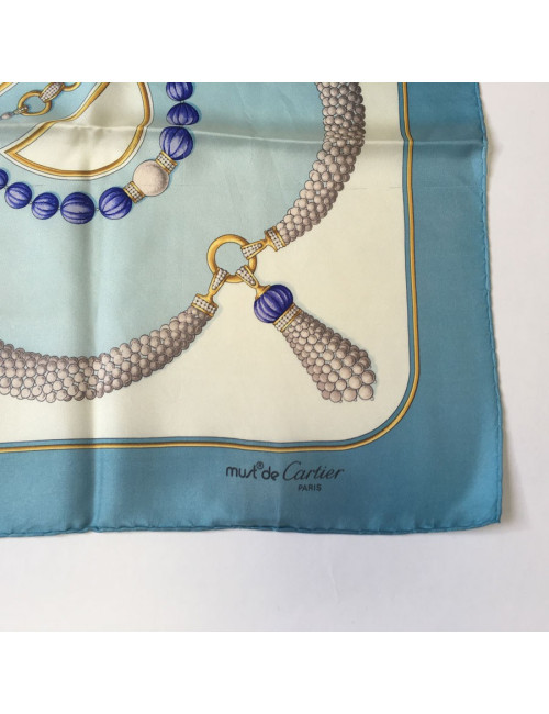 Blue Sky silk "MUST" in CARTIER square