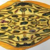 Yellow silk pleated scarf HERMES