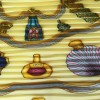 Foulard plissé HERMES en soie jaune