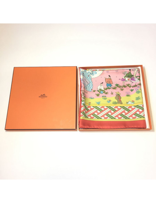 Carré HERMES  "Ballade de Heian" en soie multicolore