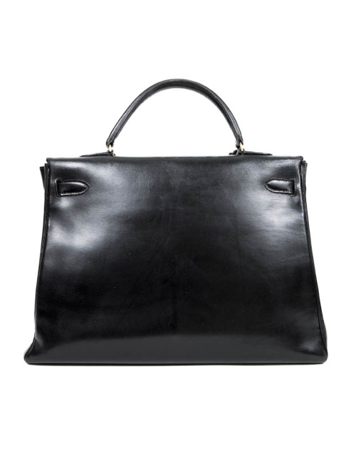 Kelly 35 HERMES leather black box Vintage