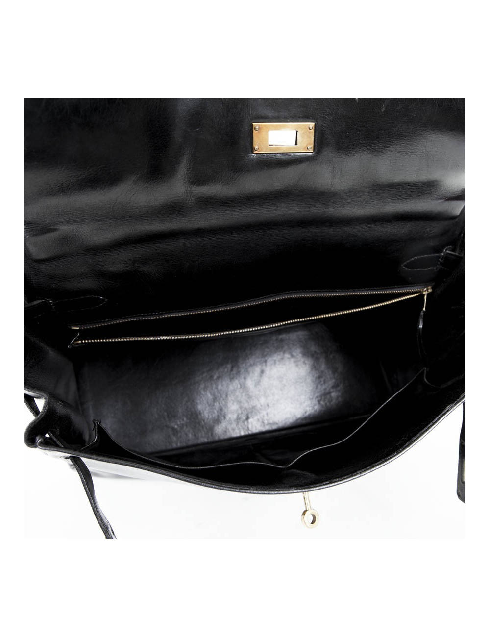 Kelly 35 HERMES leather black box Vintage