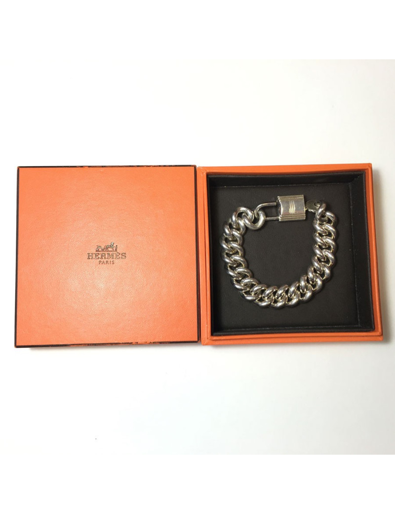 Bracelet "Evasion" HERMES argent massif