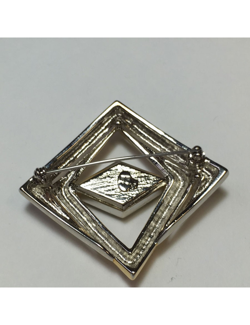 Broche COURREGES 80' en métal doré et argenté