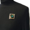COURREGES 70' gold and silver metal pin