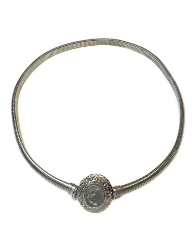 Ceinture GOOSSENS en métal argent ruthénium