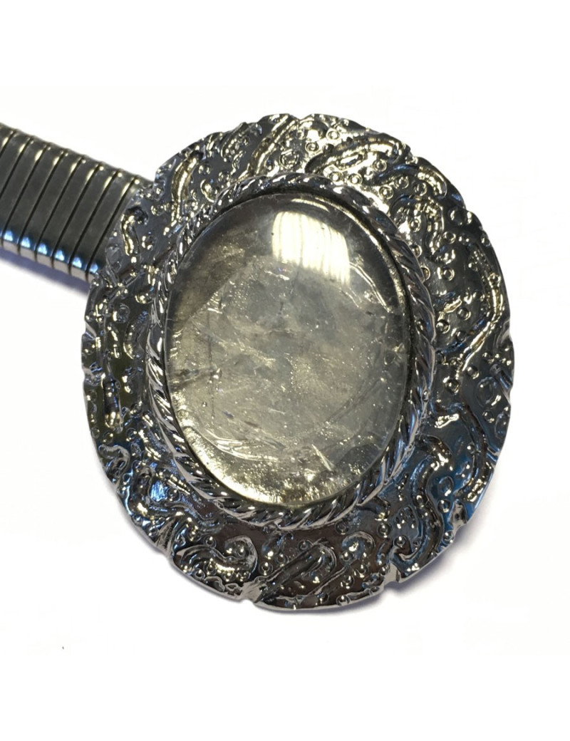 xxx Ceinture GOOSSENS en métal argent ruthénium