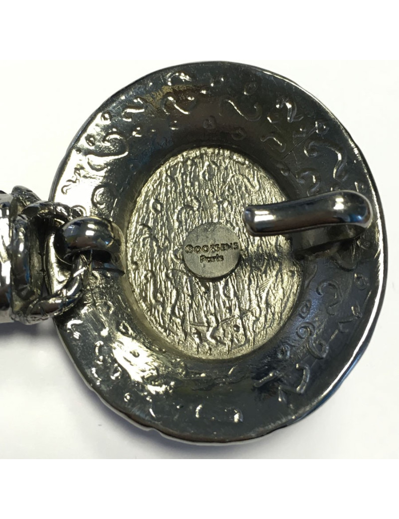 xxx Ceinture GOOSSENS en métal argent ruthénium
