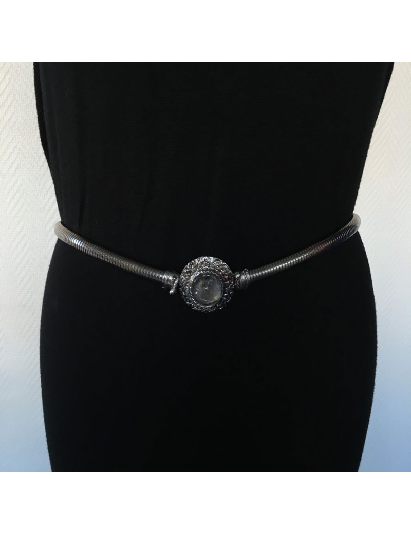 xxx Ceinture GOOSSENS en métal argent ruthénium