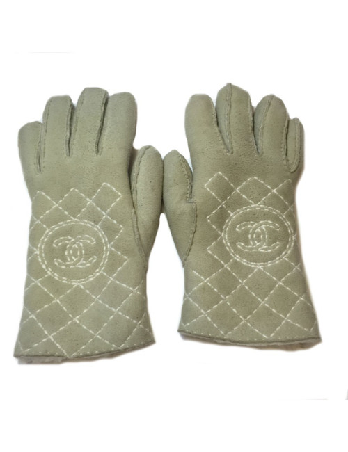 Gants CHANEL en peau retournée taille 6,5