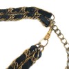 Belt CHANEL Vintage double row chain and leather