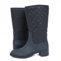  CHANEL mid-boots in blue padded leather and plastic size 39EU