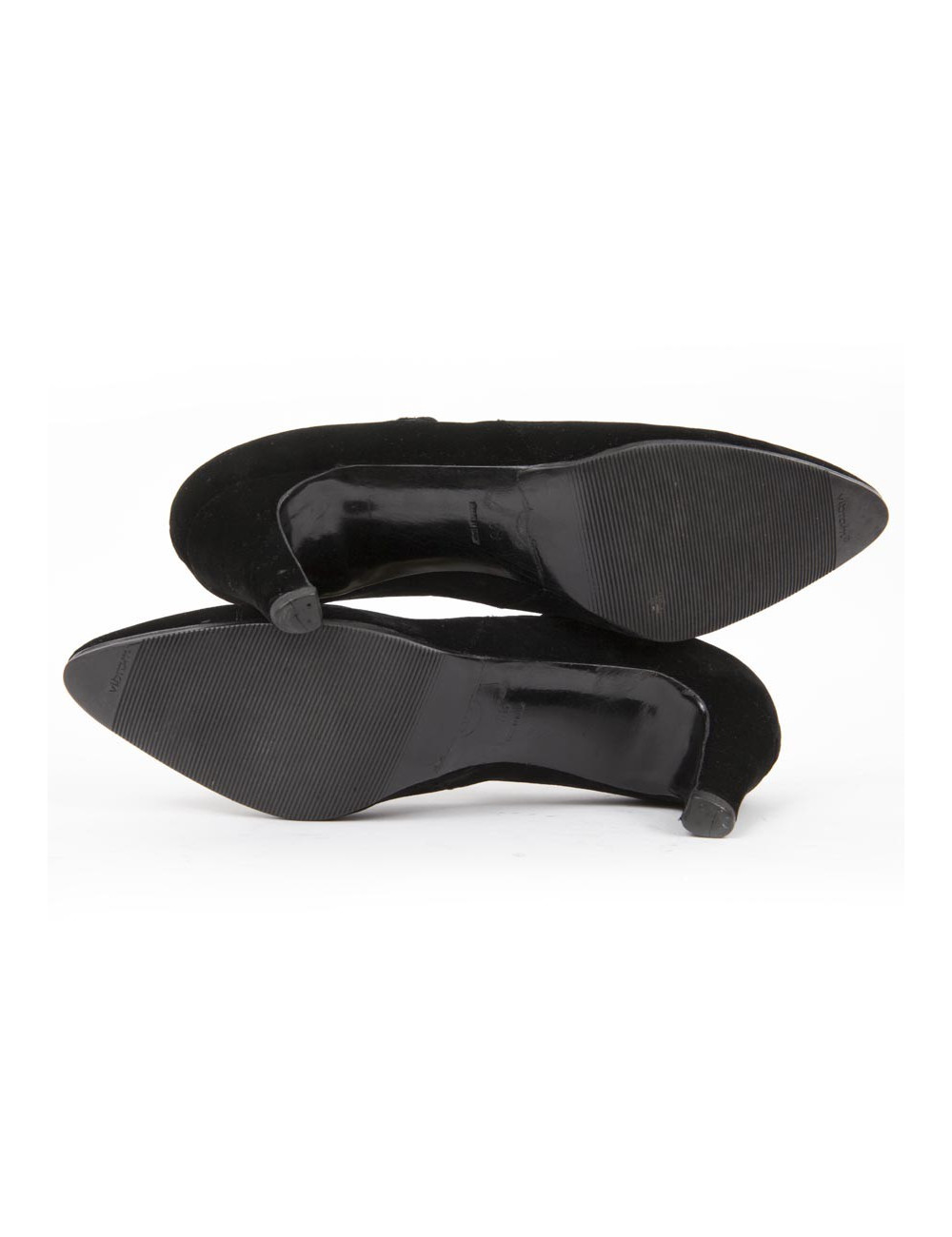 Escarpins Couture Chanel T38 velours de soie noir