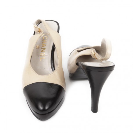 Two-tone shoes Chanel T 37 - VALOIS VINTAGE PARIS