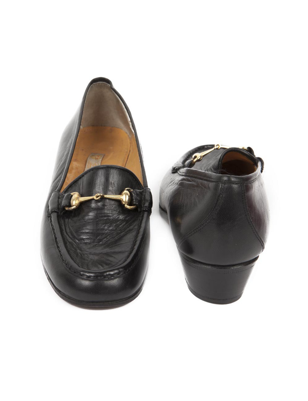 Mocassins Gucci T 36 en cuir d'agneau noir