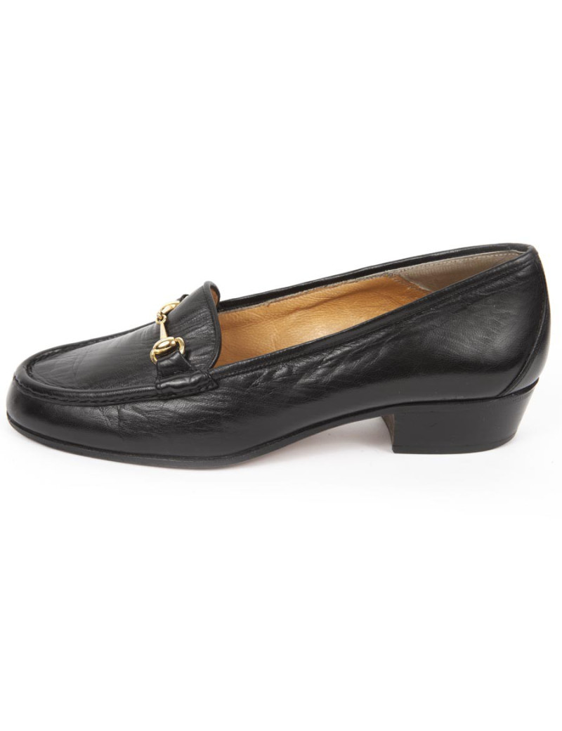 Loafers Gucci T 36 in black lambskin