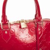 Alma LOUIS VUITTON leather red painted monogram GM bag