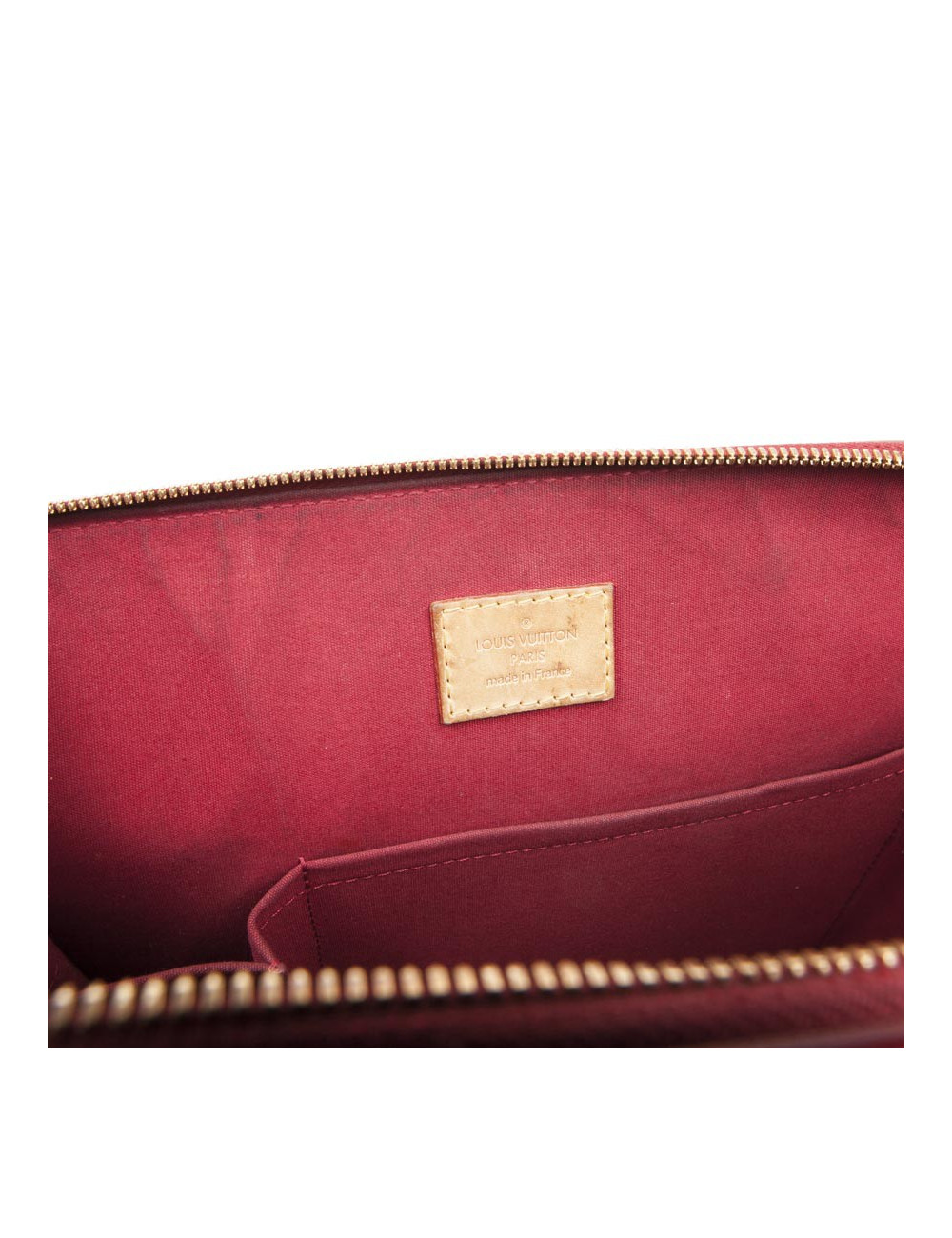 Sac Alma LOUIS VUITTON GM cuir monogream verni rouge
