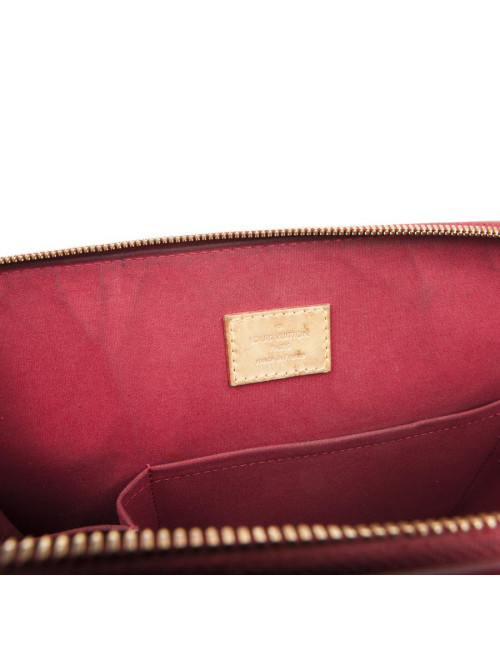 Sac Alma LOUIS VUITTON GM cuir monogream verni rouge