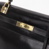 Kelly 35 HERMES box black Vintage leather bag