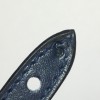 HERMES interchangeable cufflinks in skye blue and dark blue leather
