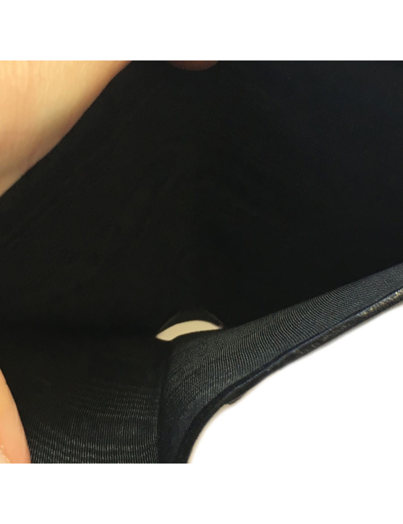 Wallet CHANEL black quilted leather Vintage