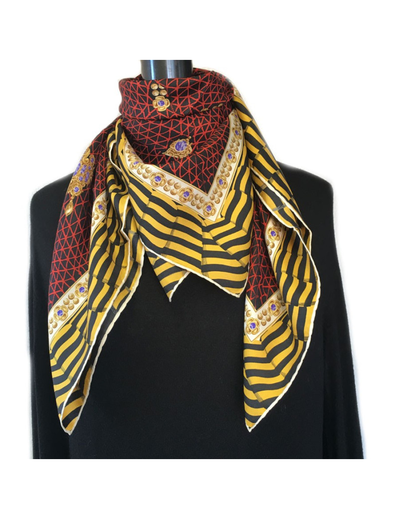 BOTTEGA VENETA square in multicolored silk