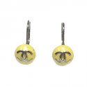 Nails CHANEL earrings enameled yellow