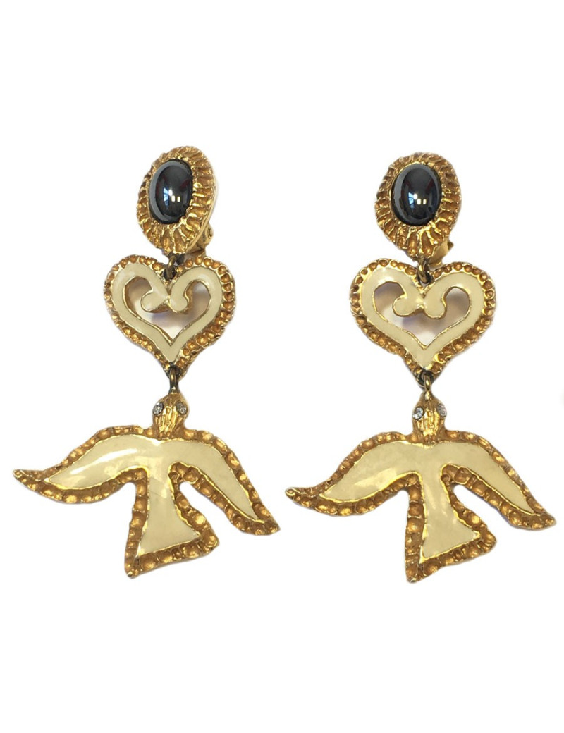 Boucles d'oreille clips CHRISTIAN LACROIX Eté 94