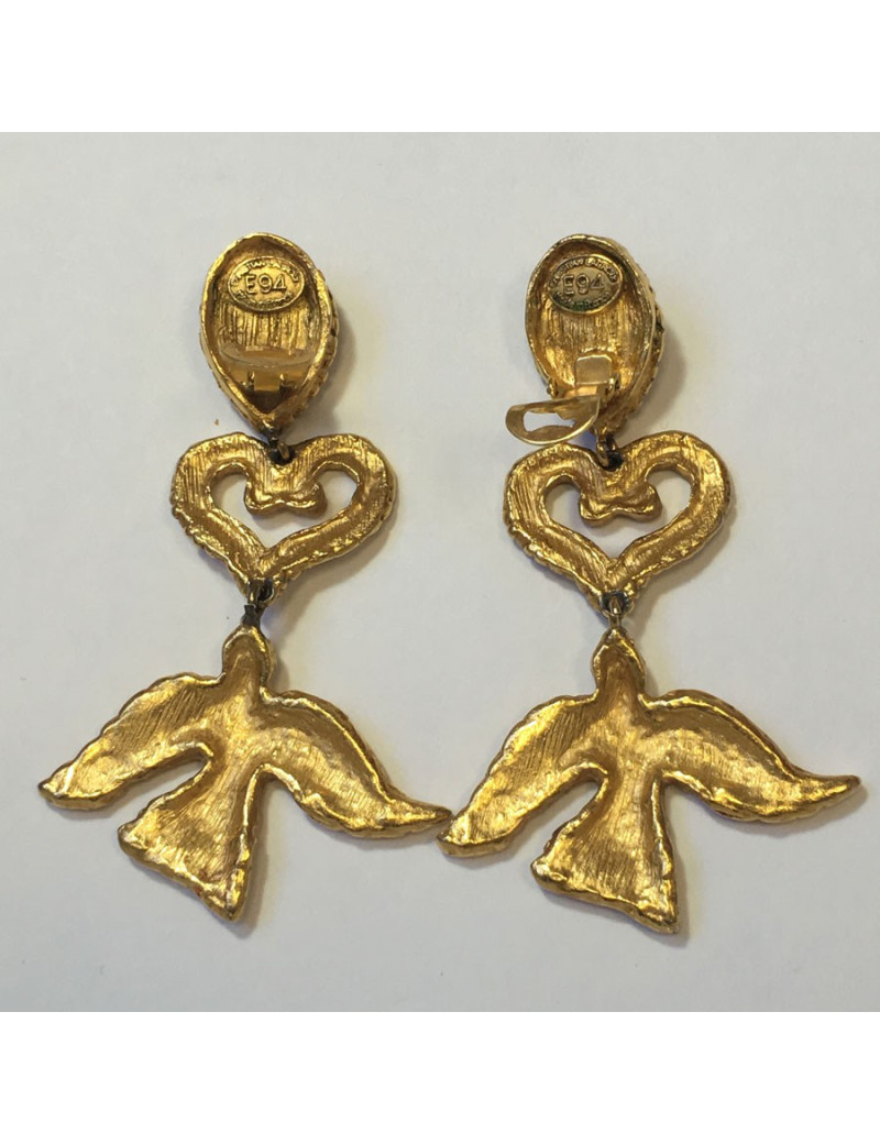 Boucles d'oreille clips CHRISTIAN LACROIX Eté 94