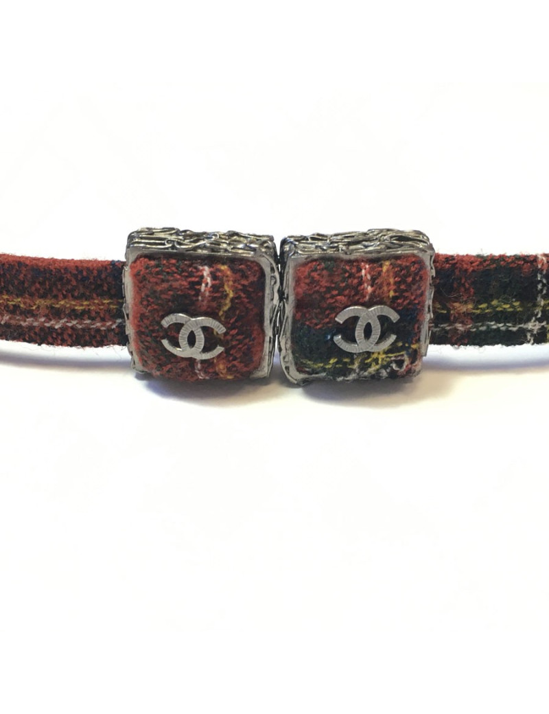 Belt "Paris-Edinburgh" CHANEL red Plaid