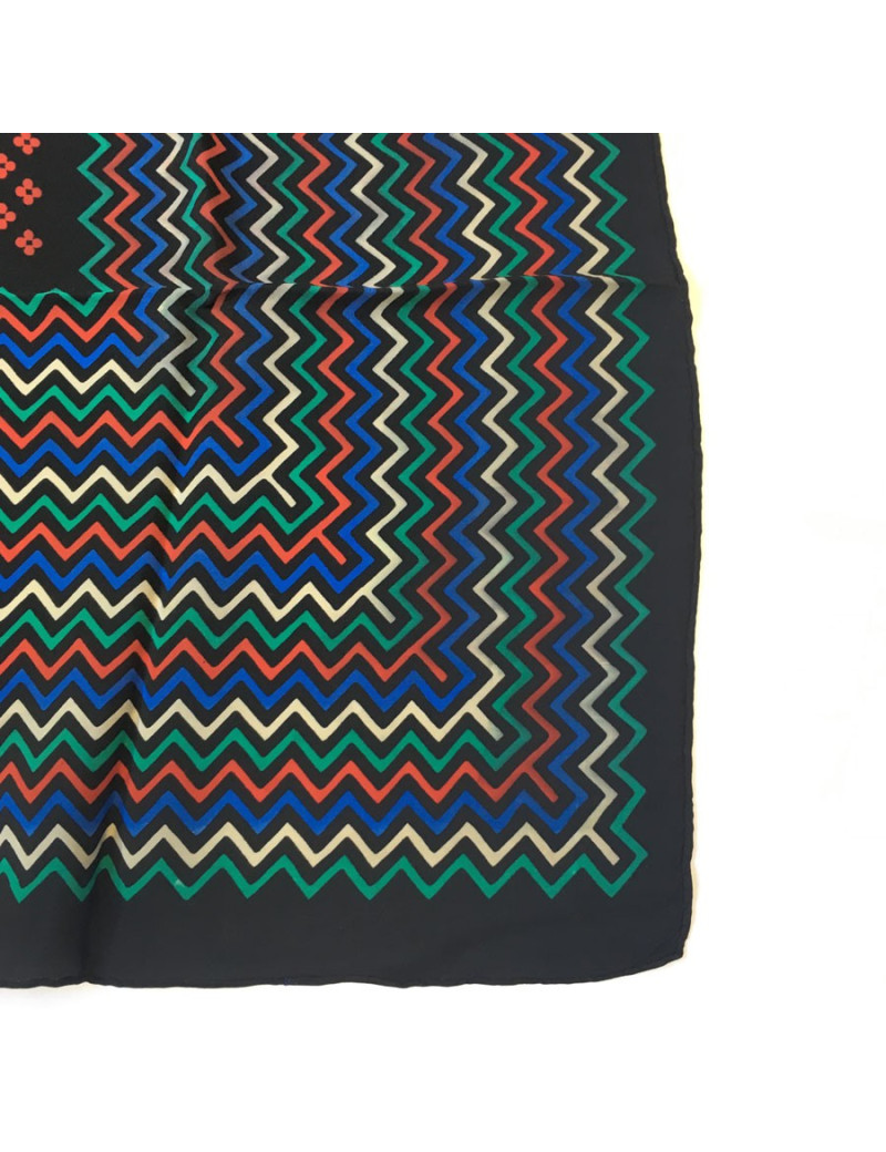 YSL YVES SAINT LAURENT Vintage silk scarf black