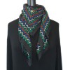 YSL YVES SAINT LAURENT Vintage silk scarf black
