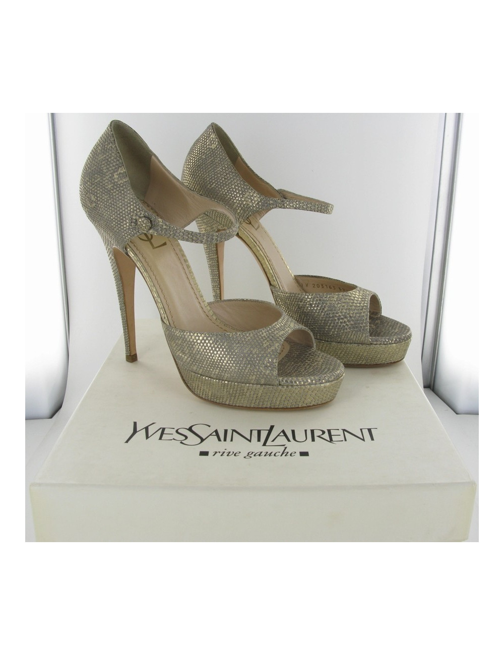 Escarpins lézard SAINT LAURENT