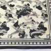 Foulard CHANEL en coton noir et blanc