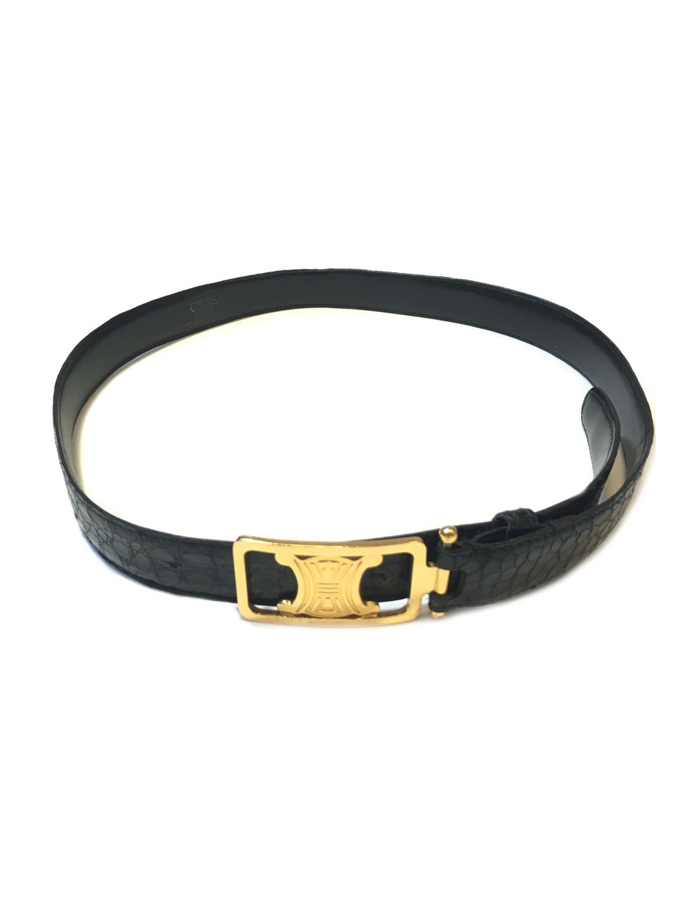Ceinture CELINE en croco Vintage T90