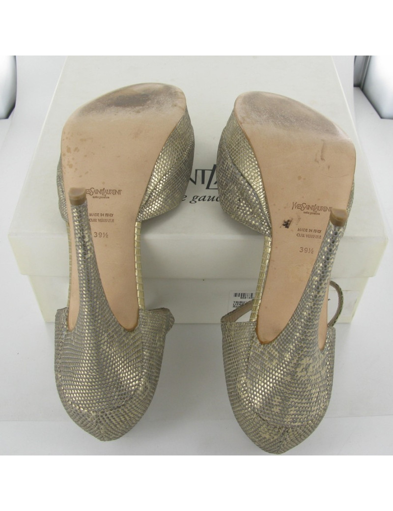 Escarpins lézard SAINT LAURENT