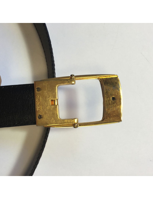 CÉLINE Vintage belt in burgundy lizard size 95EU