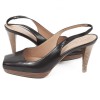 High Sandals SERGIO ROSSI Brown varnished leather T39