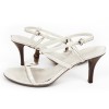 GUCCI White Leather T38.5 sandals